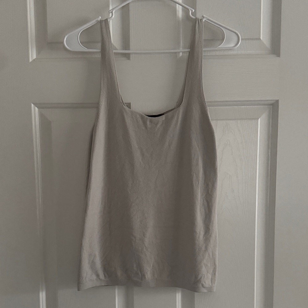 Banana Republic Light Taupe Scoop Neck Tank, S